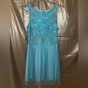 Speechless Teal Sequin Dress